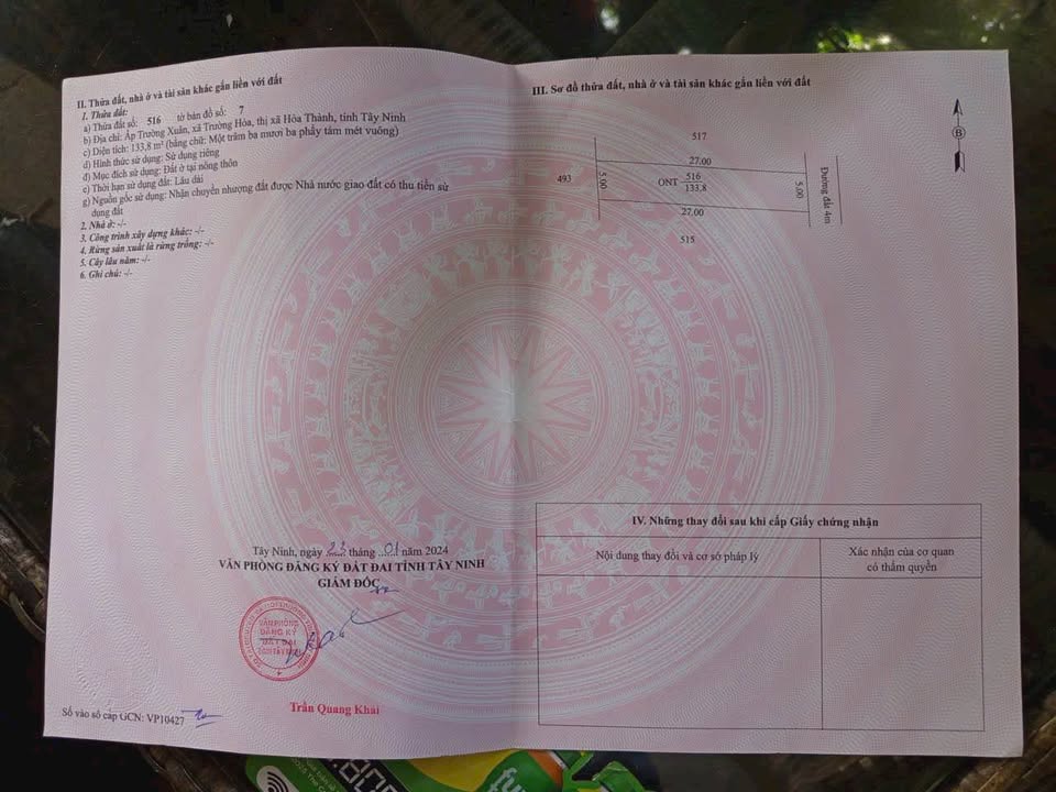 Đất thổ cư Trường Hòa, Hòa Thành 135m² giá chỉ 347 triệu - Cơ hội đầu tư hiếm có!