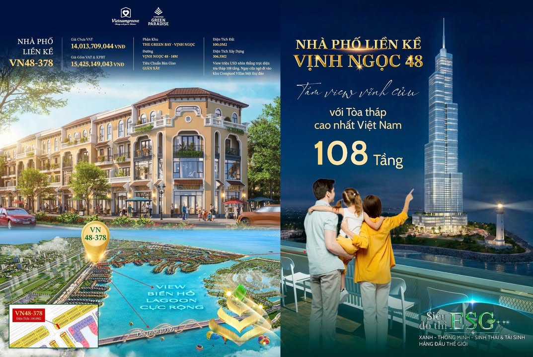 Nhà phố The Green Bay - Vịnh Ngọc 100m² giá thỏa thuận - Tầm view vĩnh cửu tại TP Hồ Chí Minh!