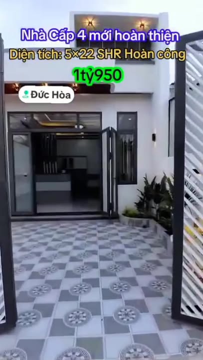 Nhà cấp 4 Mỹ Hạnh Đức Hoà 110m² giá 1.95 tỷ - Phong thủy tốt, sổ hồng riêng!