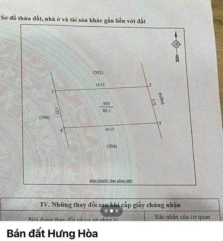 Đất nền xóm Phong Phú, xã Hưng Hoà, TP. Vinh 80.1m² giá 1 tỷ - Hướng Đông, kết nối tiện ích sống lý tưởng!