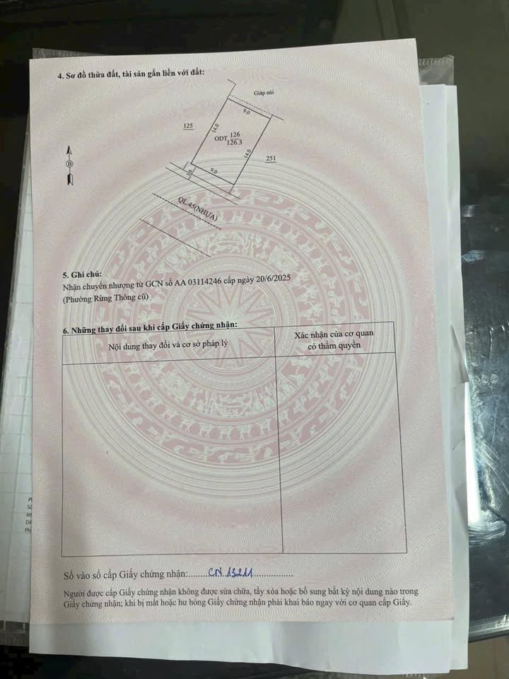 Đất nền bán gấp trên Quốc lộ 45, Đông Sơn, 126m² - Lưng tựa núi, gần trường học!