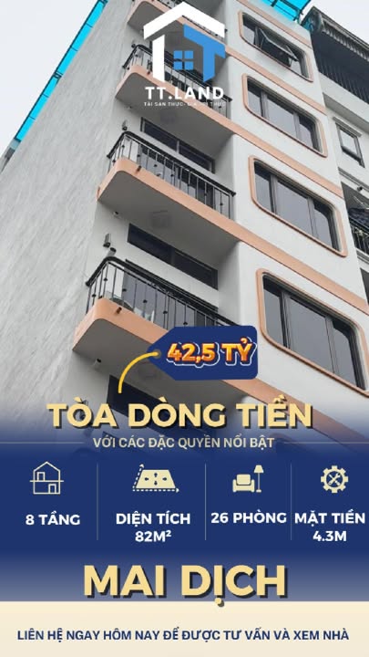 Căn hộ Apartment Mai Dịch 82m² giá 42.5 tỷ - Mặt ngõ ô tô tránh, đầu tư sinh lời!