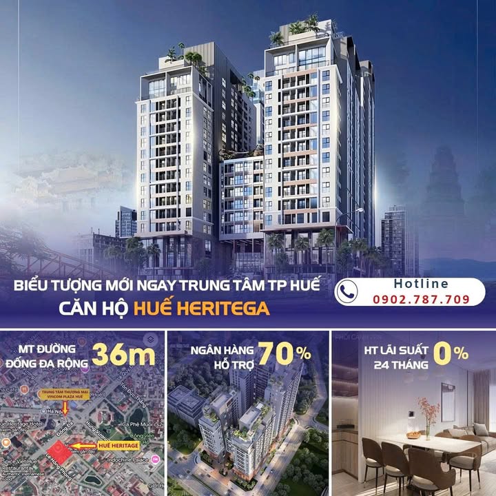 Căn hộ Huế Heritage Đống Đa 8664m² giá thỏa thuận - Biểu tượng mới giữa lòng cố đô!