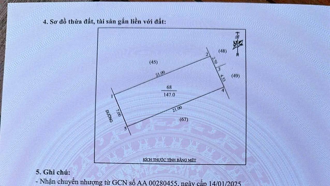 Đất dự án Phú Thọ, TP. Vinh 147m² giá 5 tỷ - Đầu tư sinh lời ngay!