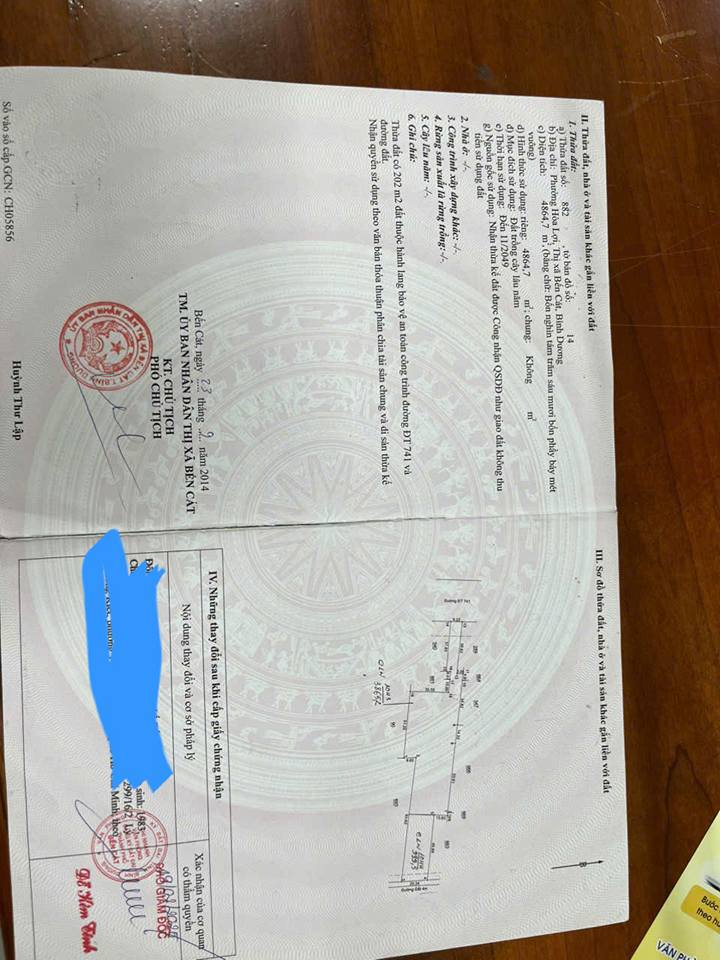 Đất nền 4357m² phường Hòa Lợi, Bến Cát giá 25 tỷ - Cơ hội đầu tư hấp dẫn!