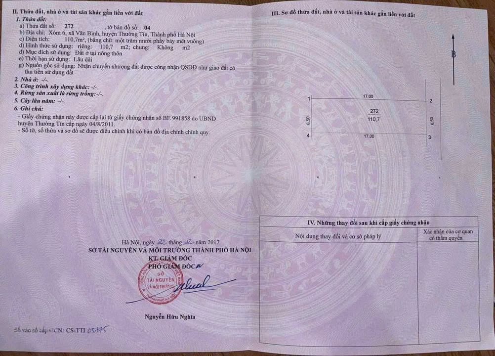 Nhà cấp 4 Thôn Văn Hội, Thường Tín, Hà Nội 110m² giá 8.525 tỷ - Sẵn sàng vào ở!