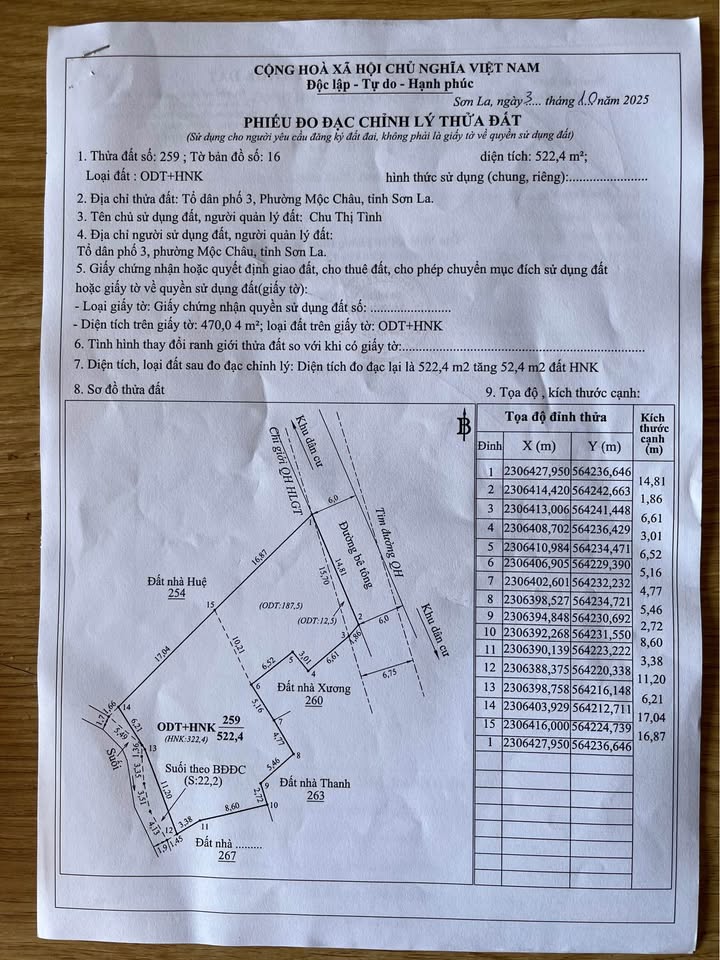 Đất thổ cư 200m² tại cổng Bệnh viện ĐK Mộc Châu - Diện tích 522m², pháp lý rõ ràng!