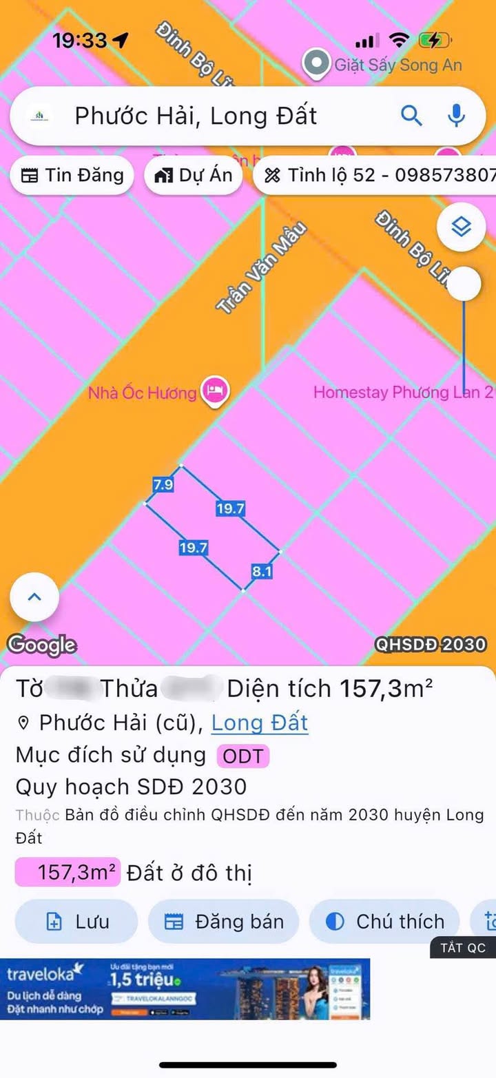 Đất nền Phước Hải 160m² giá 6.35 tỷ - Đường nhựa lớn, gần biển!