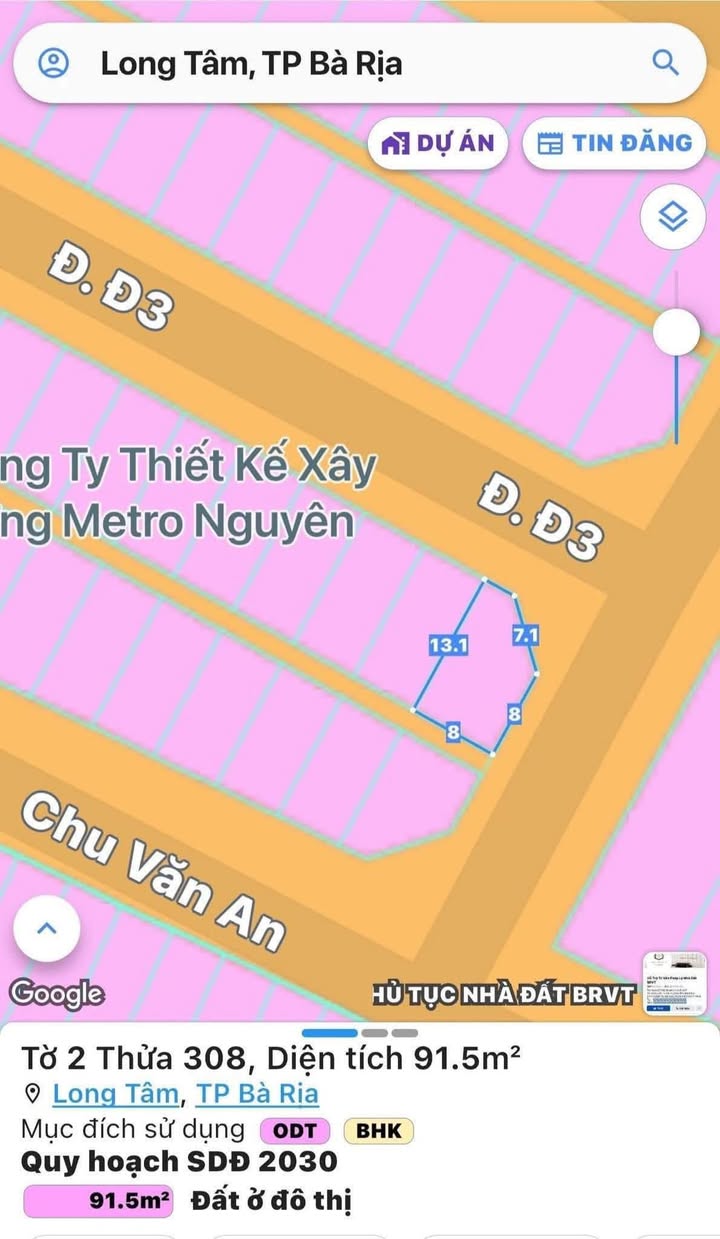 Đất nền 2 mặt tiền đường Đ3 Khu Hưng Việt, 91.5m² giá 3.48 tỷ - Đầu tư sinh lời!