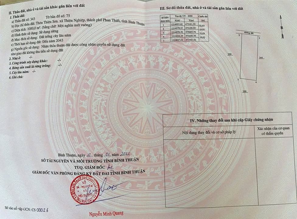 Đất vườn Thiện Nghiệp gần sân bay Phan Thiết 1000m² giá 3,4 tỷ - Cơ hội đầu tư hấp dẫn!