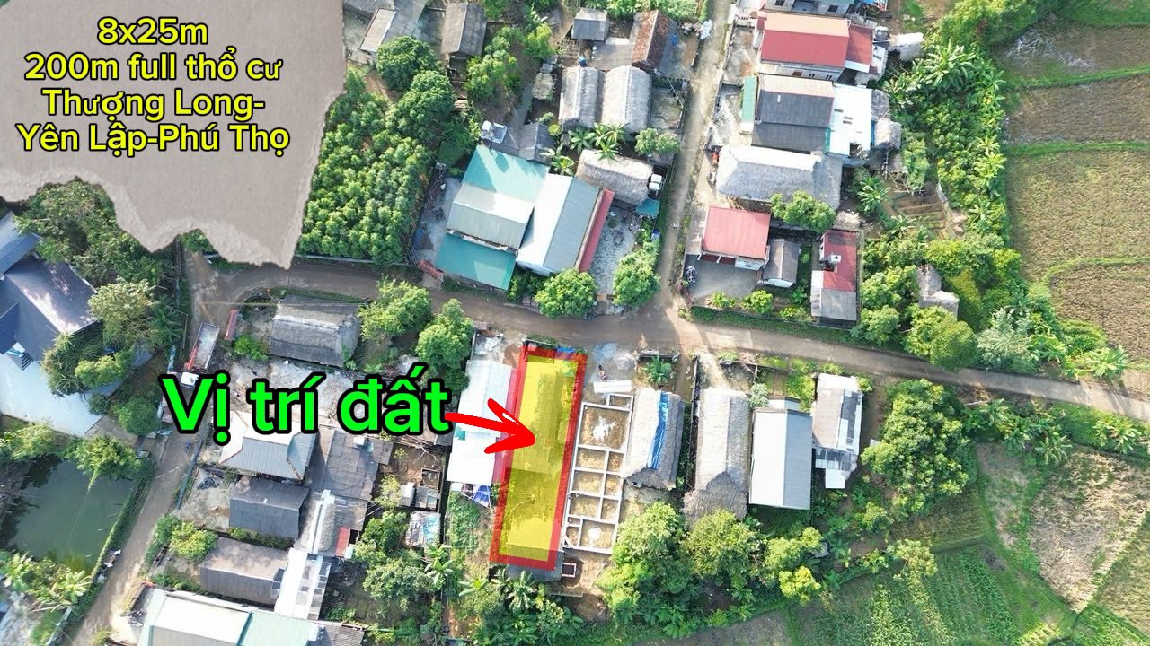 Đất thổ cư Thượng Long Yên Lập 200m² giá chỉ 400 triệu - Cơ hội đầu tư tuyệt vời!