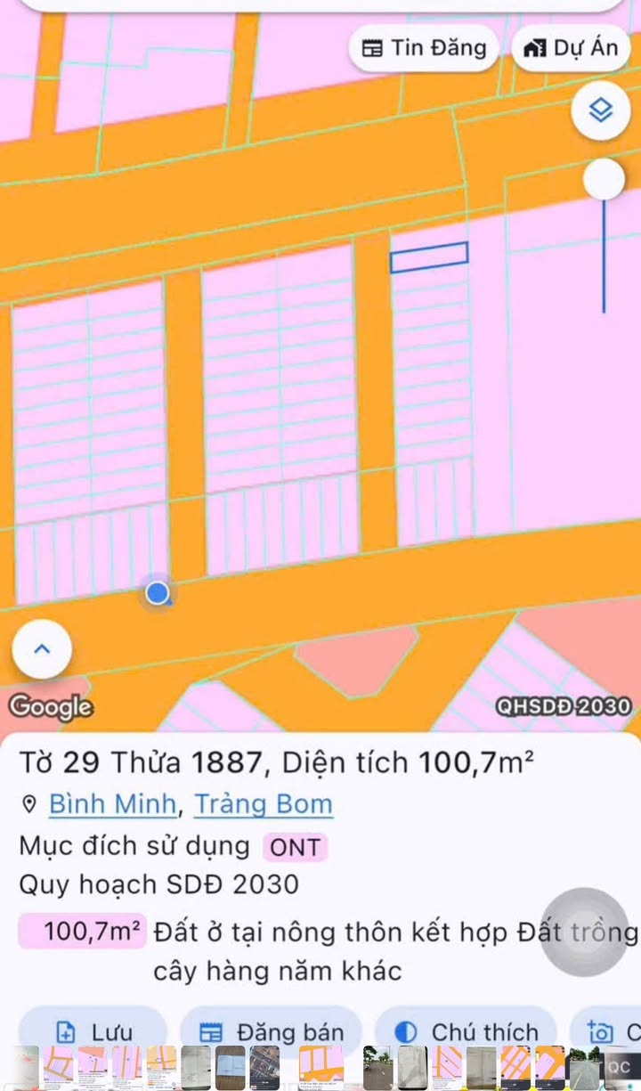 Đất nền xã Bình Minh, Trảng Bom 100m² giá 1.1 tỷ - Cơ hội đầu tư tuyệt vời!