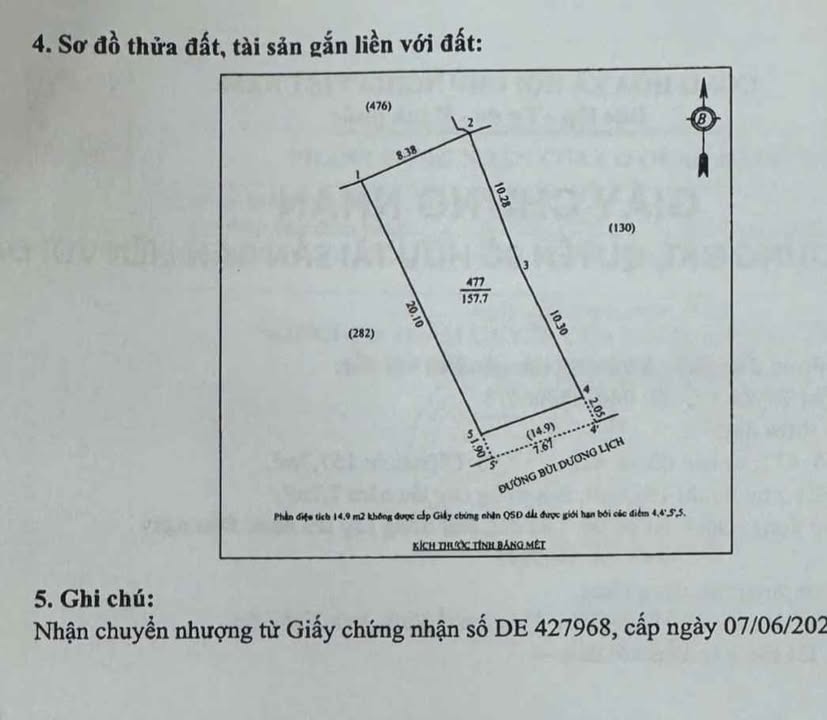 Đất mặt đường Bùi Dương Lịch, Quán Bàu 157,7m² - Kinh doanh thuận lợi!