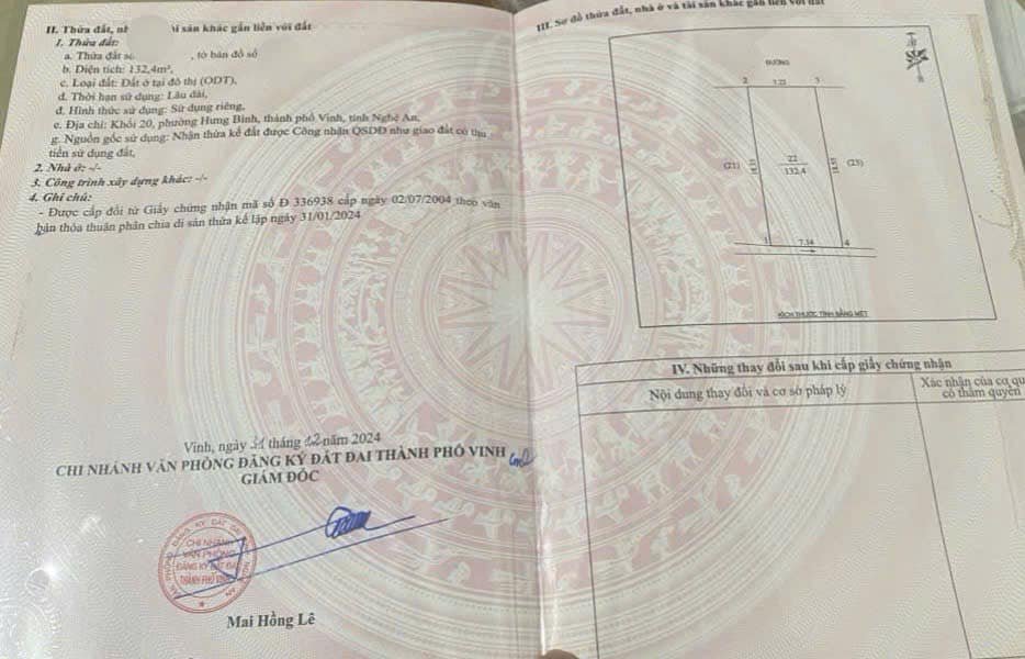 Nhà cấp 4 tại Nguyễn Đức Cảnh, Vinh 132m² giá chỉ 6 tỷ - Đường ô tô vào thoải mái!