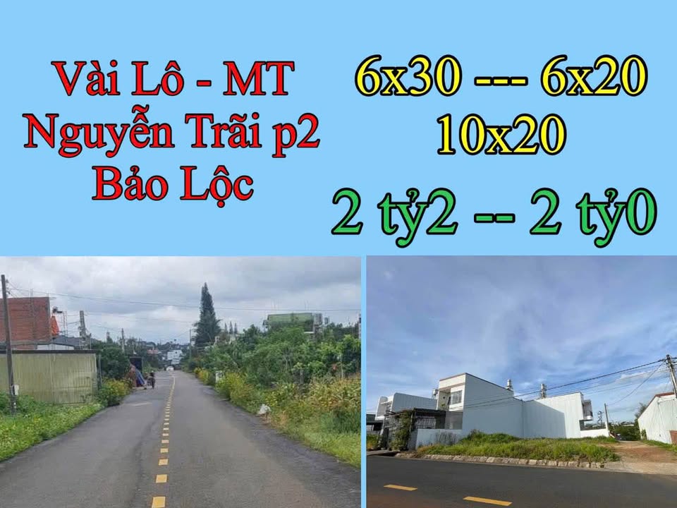 Đất nền mặt tiền Nguyễn Trãi, Bảo Lộc 180m² giá 2.2 tỷ - Cơ hội đầu tư hấp dẫn!