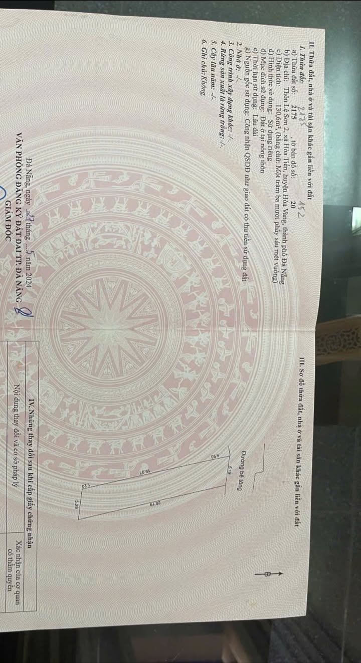 Đất nền Hòa Tiến 130.6m² giá 1.35 tỷ - Cơ hội đầu tư hấp dẫn!