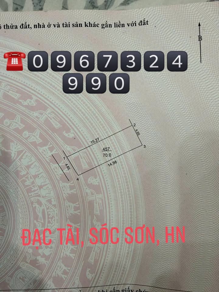 Đất thổ cư Mai Đình, Sóc Sơn 70m² giá nhỉnh 2 tỷ - Đầu tư sinh lời nhanh chóng!