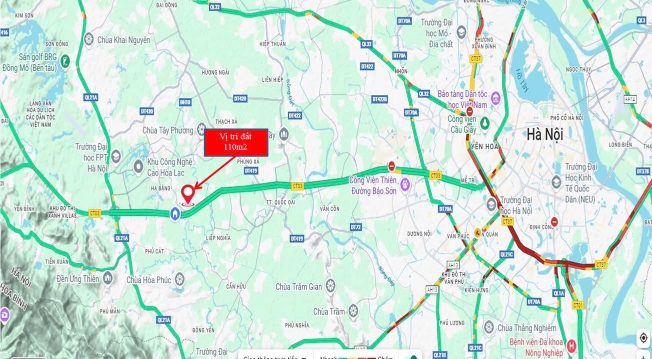 Đất thổ cư 110m² tại Đồng Trúc - Thạch Thất - Ô tô vào tận nơi, giá chỉ 4.4 tỷ!