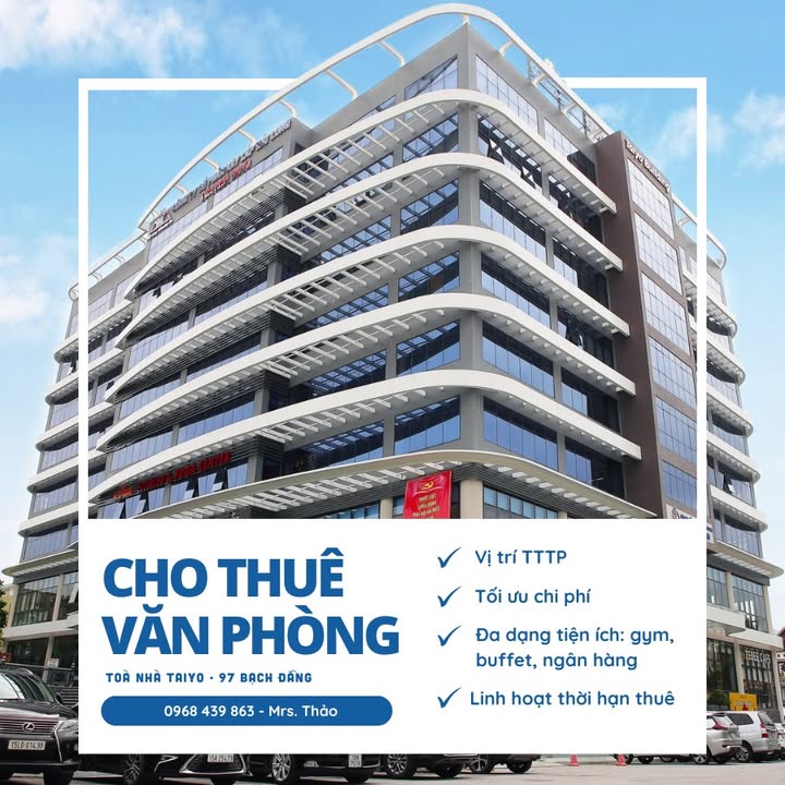 Cho thuê văn phòng TAIYO Building Hải Phòng 123m² giá 8 triệu - Khởi đầu thành công tại trung tâm!