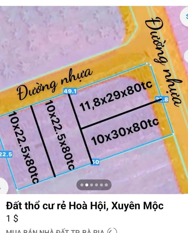 Đất nền Hòa Hội, Xuyên Mộc, 225m² giá chỉ từ 750 triệu - Sổ đỏ chính chủ!