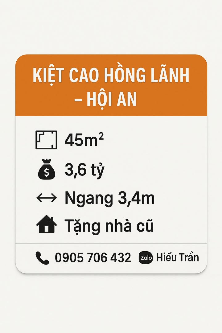 Nhà phố Hội An 45m² giá 3.6 tỷ - Đầu tư sinh lời ngay trung tâm!