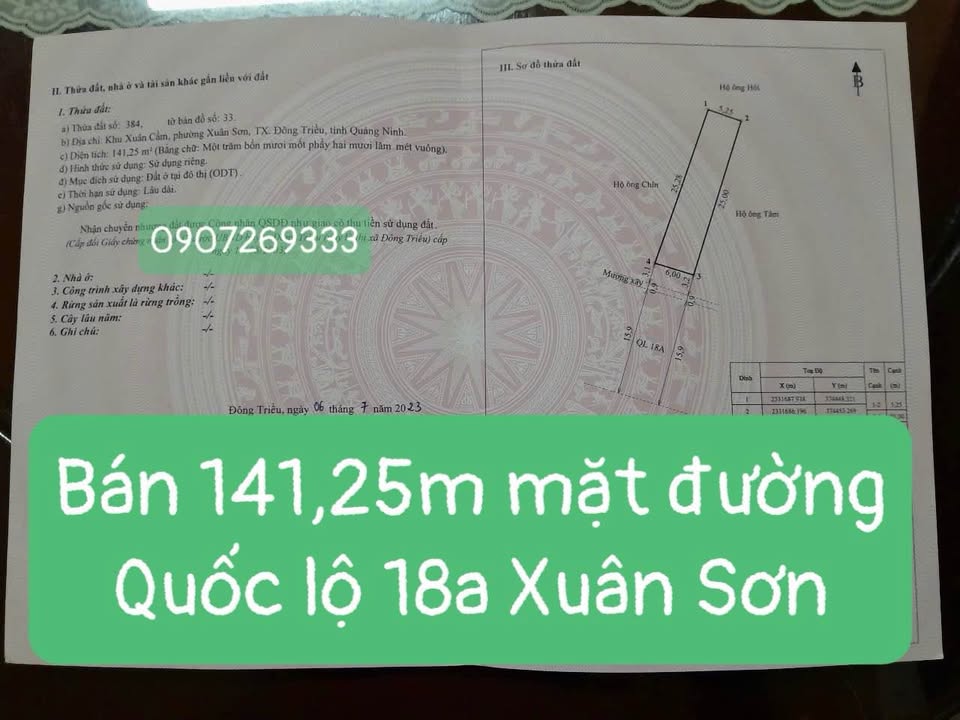 Đất mặt đường Quốc lộ 18A Mạo Khê 141m² - Kinh doanh đỉnh cao!
