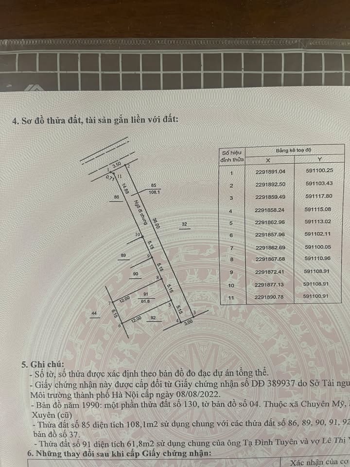 Đất nền Chuyên Mỹ - Phú Xuyên 61,8m² giá 1 tỷ - Vị trí đắc địa, đầu tư sinh lời!