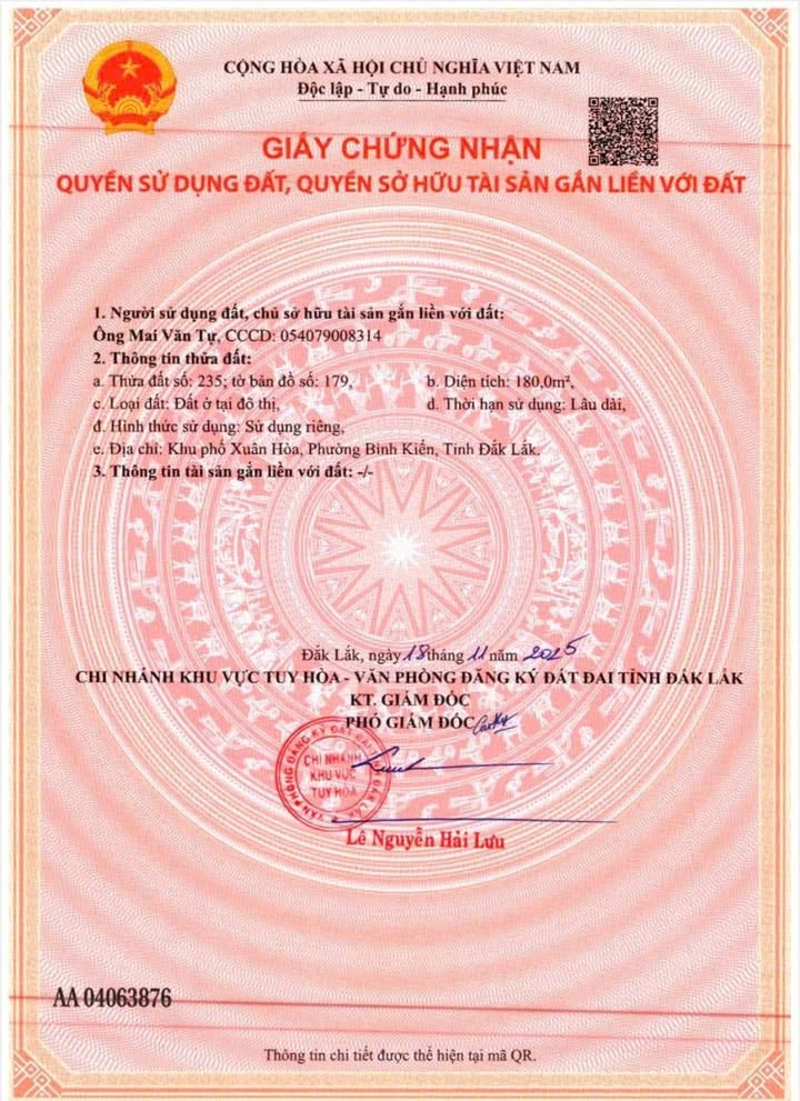 Đất thổ cư lô góc Thôn Xuân Hoà 180m² - Khu vực sầm uất, an ninh tốt!