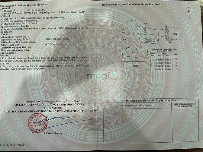 Nhà phố 1 trệt 1 lầu Quận 2 73,3m² giá 6.95 tỷ - Sổ hồng chính chủ