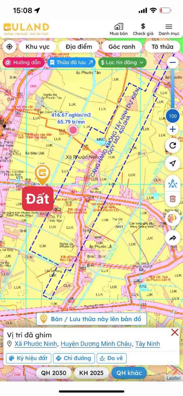 Đất mặt tiền đường Suối Đá, Phước Ninh, Dương Minh Châu 790m² giá 1.65 tỷ - Cơ hội đầu tư tuyệt vời!