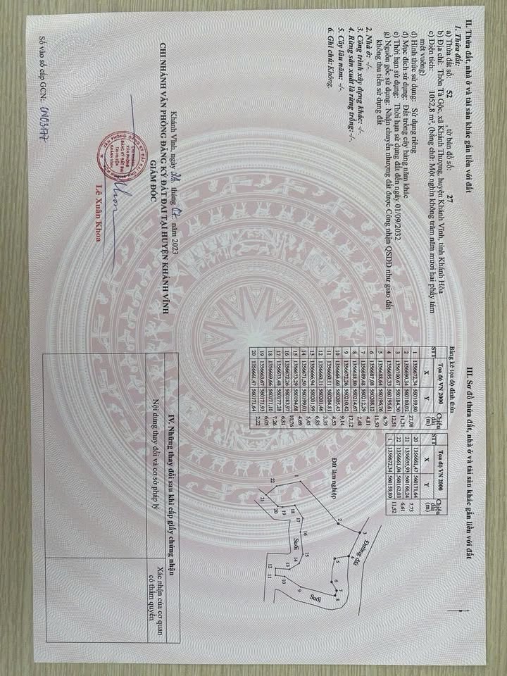 Đất vườn Khánh Vĩnh 1.000m² giá 180 triệu - Mặt suối thơ mộng!