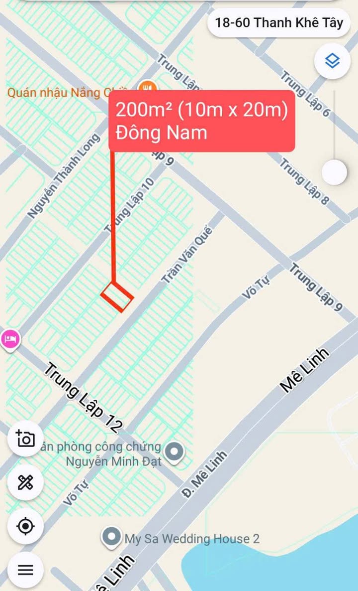 Đất nền 200m² mặt tiền Trần Văn Quế, Đà Nẵng - Gần công viên và chung cư tiện ích!