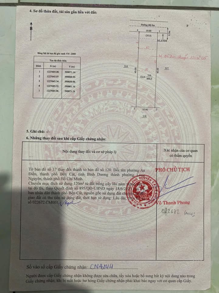 Đất nền An Điền Bến Cát 400m² giá 2.7 tỷ - Đầu tư sinh lời ngay!