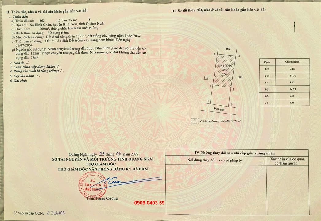 Đất nền Bình Châu, Quảng Ngãi 200m² giá 1.279 tỷ - Cách biển chỉ vài chục mét!