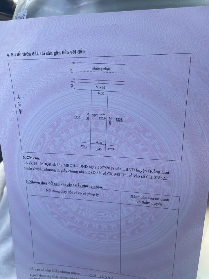 Đất nền Hoằng Quý 120m² giá 1.8 tỷ - Cơ hội đầu tư tuyệt vời!