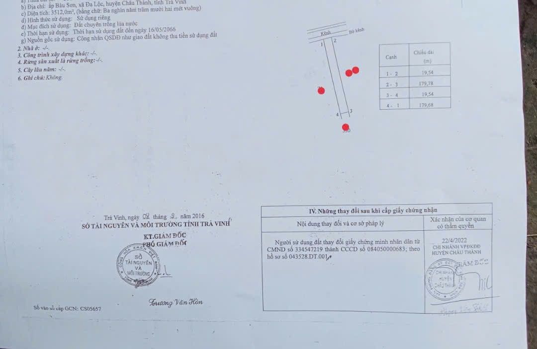 Đất thổ cư ấp Bào Sơn, xã Đa Lộc, 3500m² giá chỉ 480 triệu - Cơ hội đầu tư tuyệt vời!