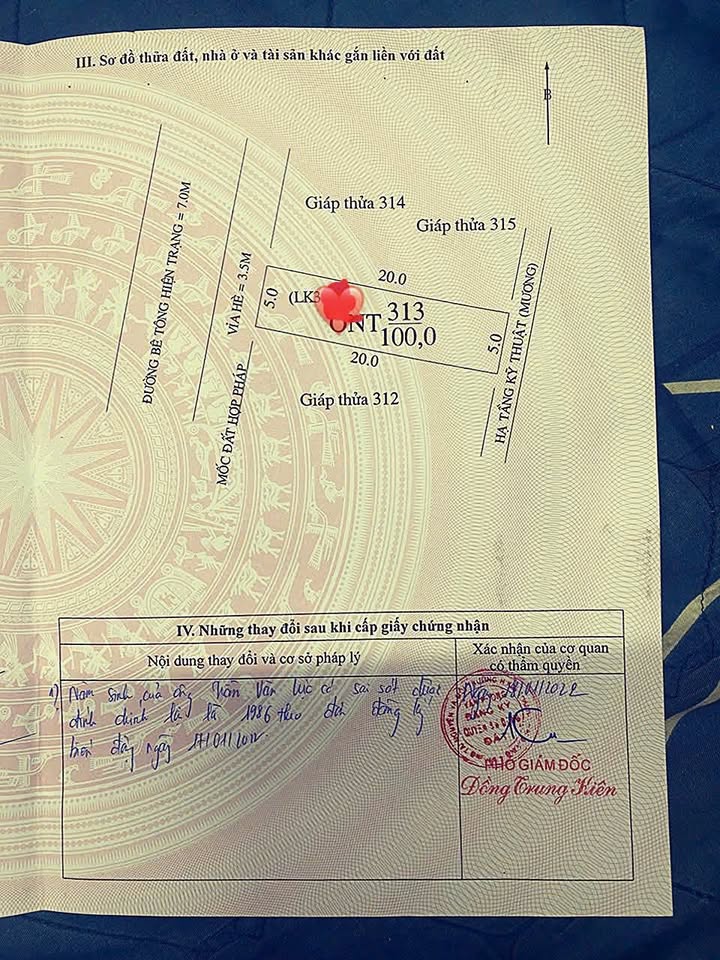 Đất nền Kim Thành Hải Dương 100m² giá 1 tỷ - Hướng Tây đẹp!