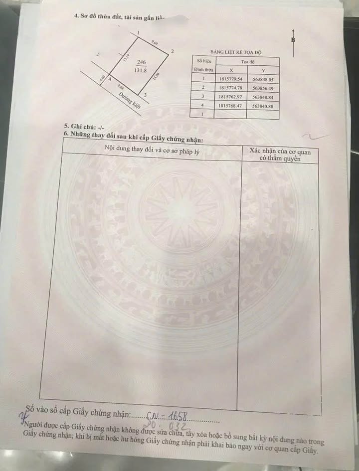 Đất nở hậu tại kiệt Thiên Thai, phường An Cựu, TP Huế - Giá chỉ 1.08 tỷ!