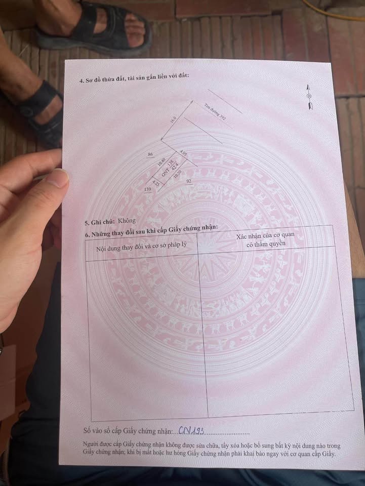 Mặt bằng kinh doanh mặt đường tỉnh 392 - 42m² giá 3 tỷ - Đầu tư sinh lời ngay!