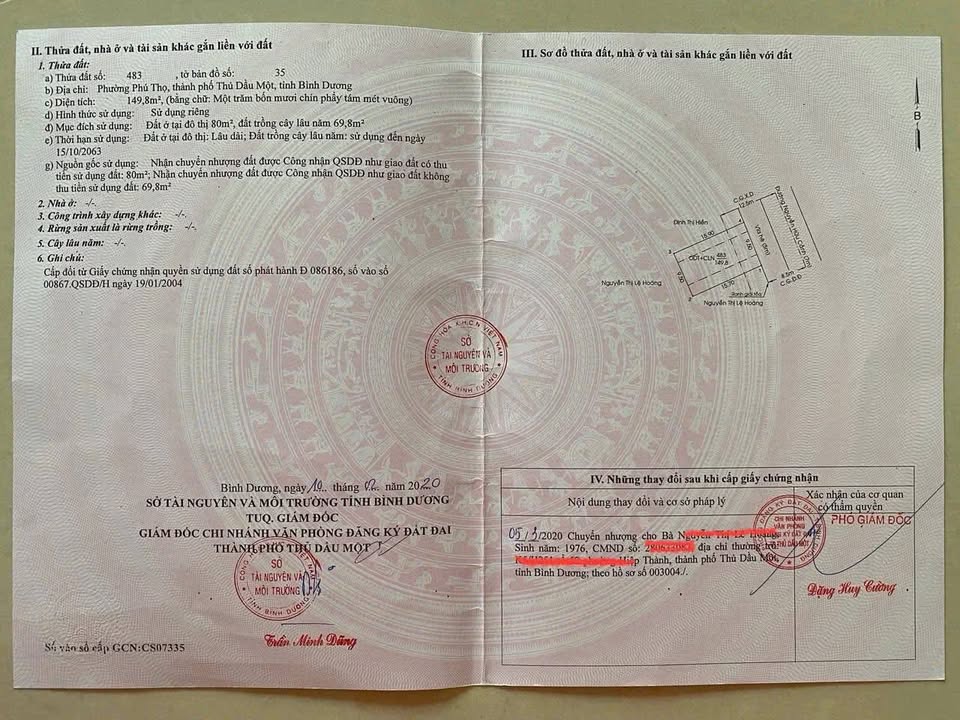 Đất thổ cư Phú Thọ Thủ Dầu Một 1.106m² - Giá thương lượng hấp dẫn!