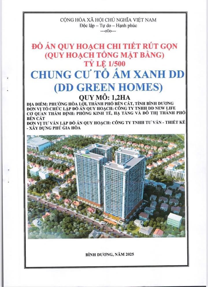 Chuyển nhượng dự án chung cư cao tầng Hoà Lợi Bến Cát 11.956m² - Cơ hội đầu tư hấp dẫn!