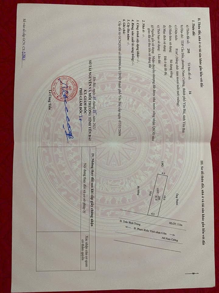 Bán đất mặt tiền đường Phạm Khắc Vinh, Yên Bái 81m² - Kinh doanh thuận lợi!