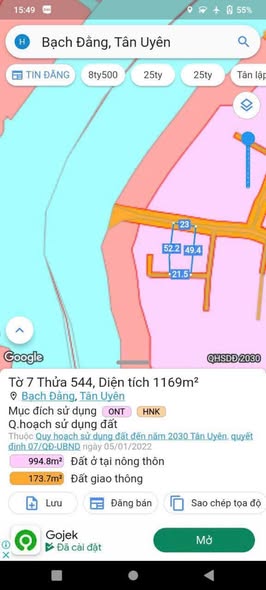 Đất Bạch Đằng Tân Uyên 1190m² giá 6.5 tỷ - Phù hợp xây biệt thự nghỉ dưỡng