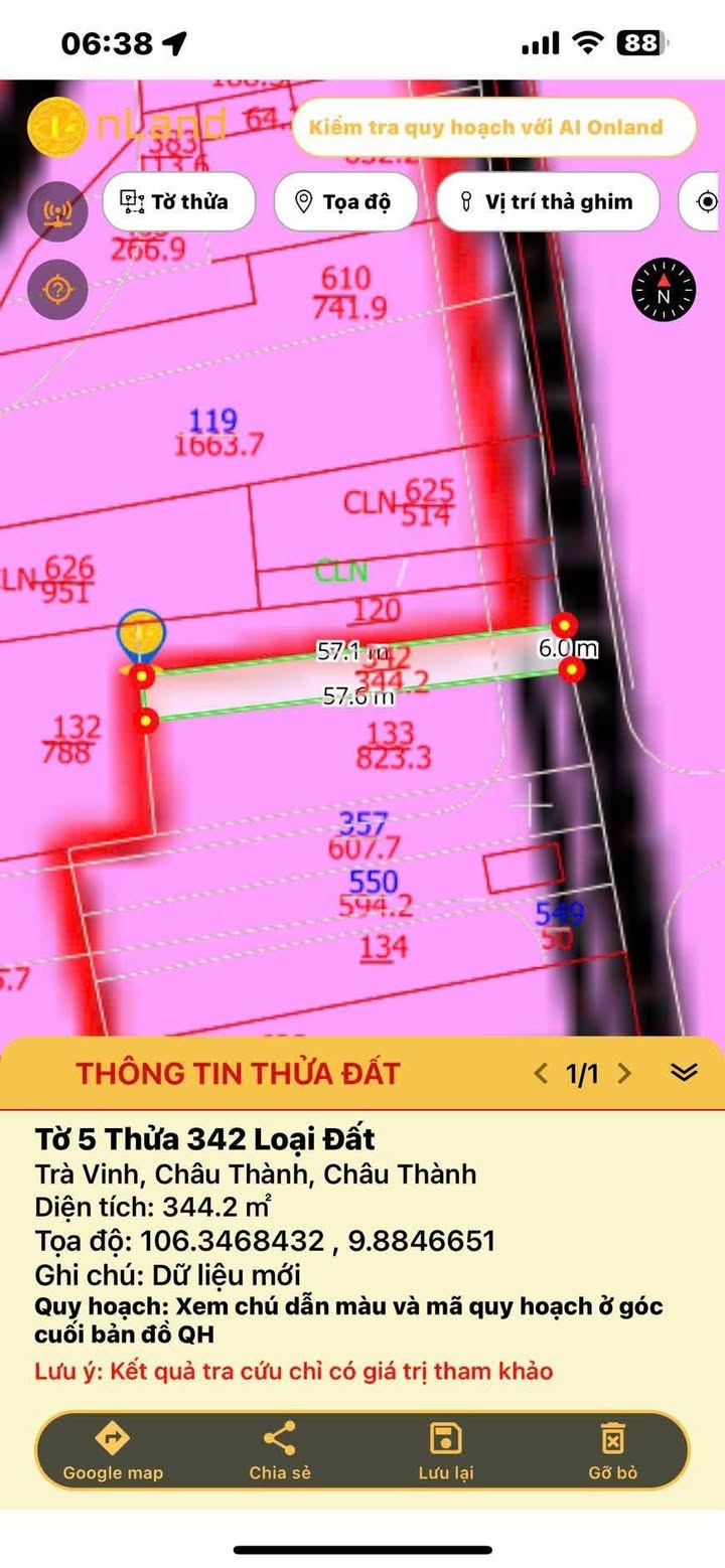 Đất nền mặt tiền đường Mậu Thân, Trà Vinh 344m² giá 1.2 tỷ - Cơ hội đầu tư tuyệt vời!