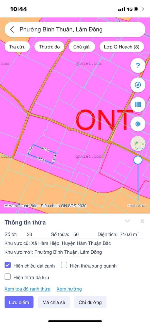 Đất thổ cư Hàm Hiệp 8100m² giá 810 triệu - Sổ đỏ chính chủ, cơ hội đầu tư!