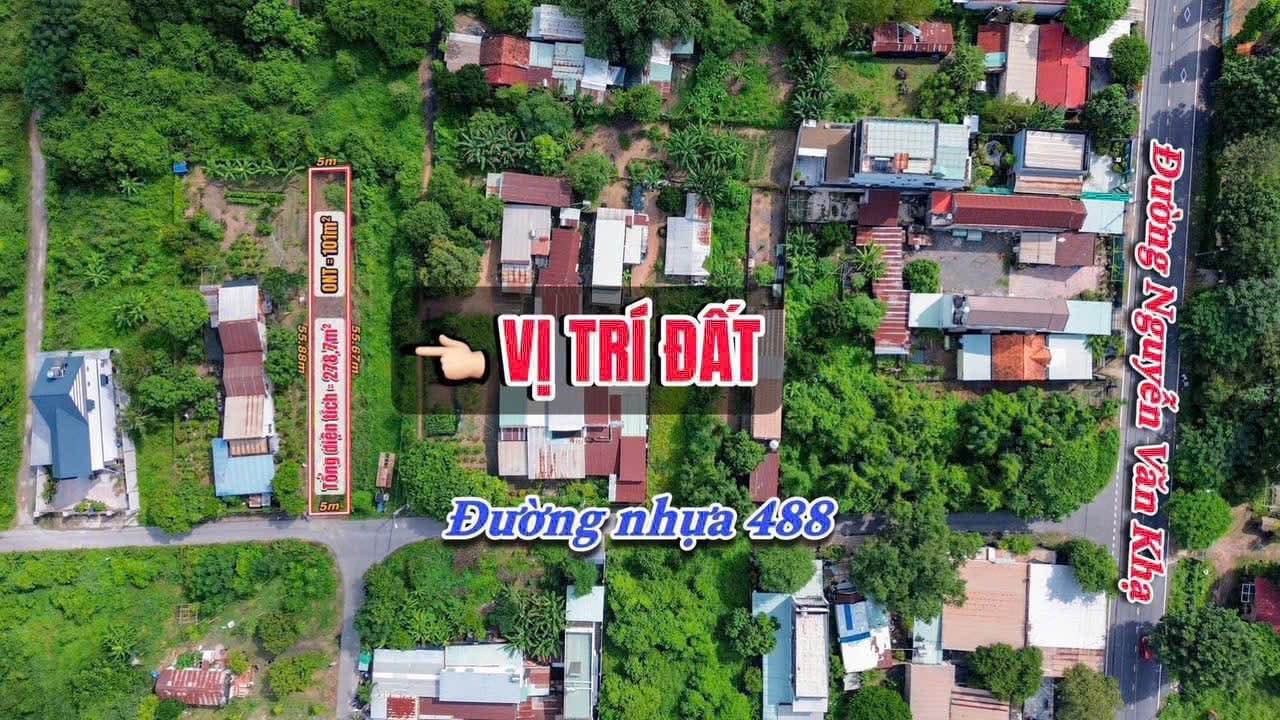 Đất nền xã Phú Hòa Đông 278,7m² giá 1.9 tỷ - Mặt tiền đường 488, KDC đông đúc