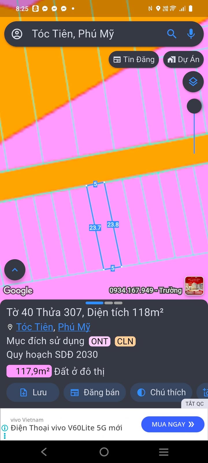 Đất thổ cư Tóc Tiên 120m² giá 900 triệu - Gần chợ và trường học!