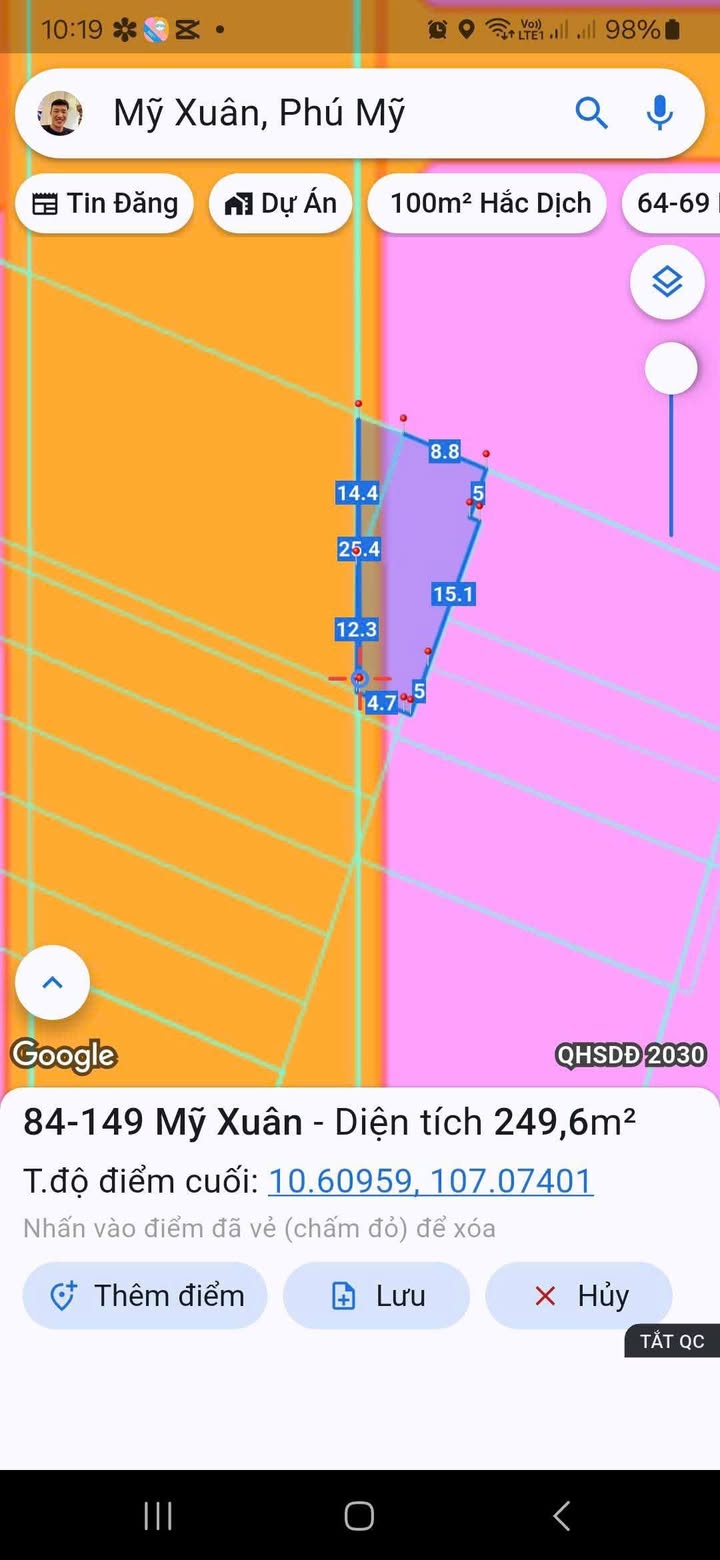 Đất nền mặt tiền đường T Mỹ Xuân, Phú Mỹ 250m² - Cơ hội đầu tư tuyệt vời!