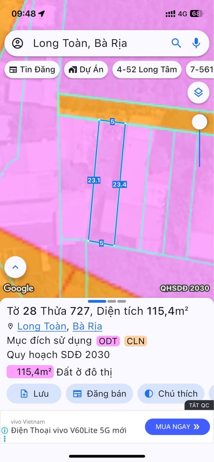 Đất nền Long Toàn - 115m² giá 1.9 tỷ - Hẻm ô tô vào tận nơi!