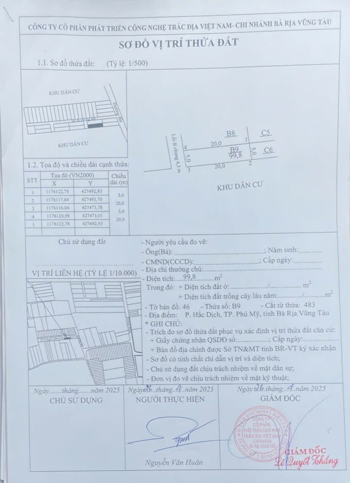 Đất nền Hắc Dịch, Phú Mỹ 100m² giá chỉ 200 triệu - Đầu tư sinh lời ngay!